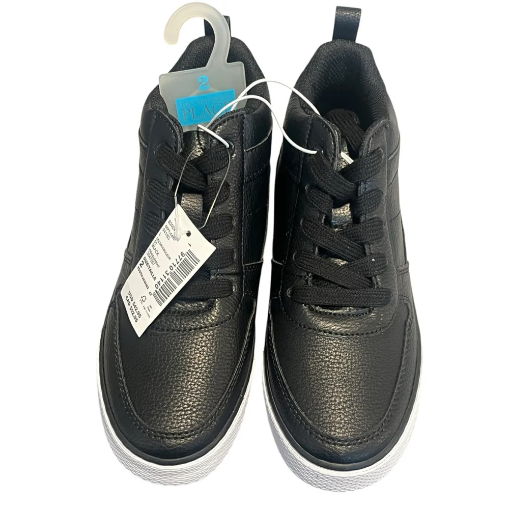 The Children's Place Boys Black Sneakers Size 2